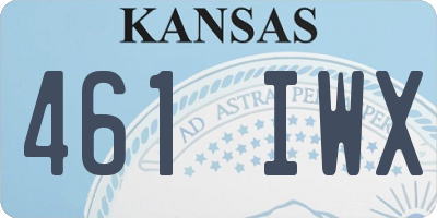 KS license plate 461IWX