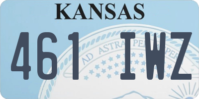 KS license plate 461IWZ