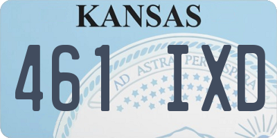 KS license plate 461IXD
