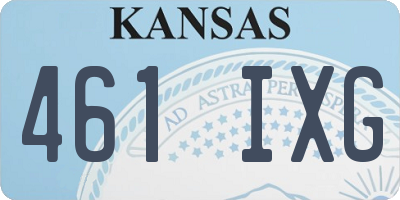 KS license plate 461IXG