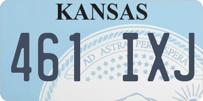 KS license plate 461IXJ