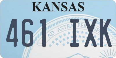 KS license plate 461IXK