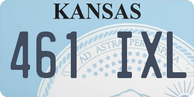 KS license plate 461IXL