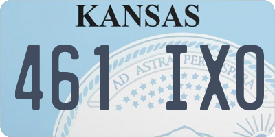 KS license plate 461IXO