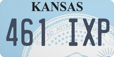 KS license plate 461IXP