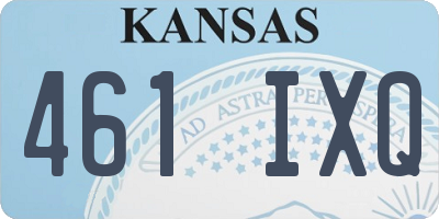 KS license plate 461IXQ