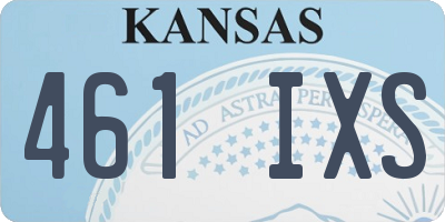 KS license plate 461IXS