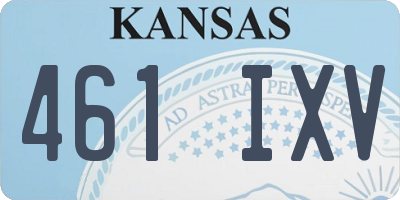 KS license plate 461IXV