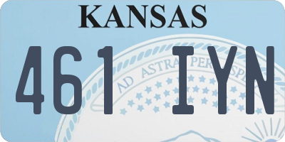KS license plate 461IYN