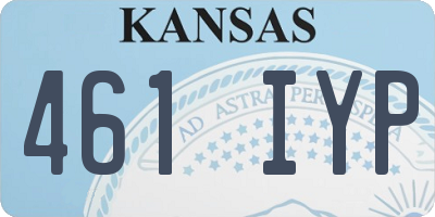 KS license plate 461IYP