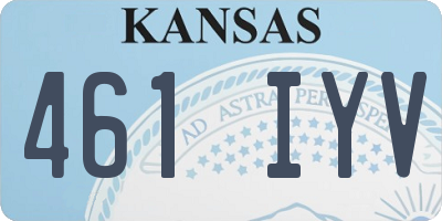KS license plate 461IYV