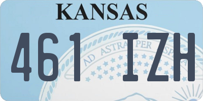 KS license plate 461IZH