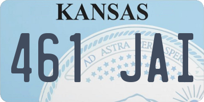 KS license plate 461JAI
