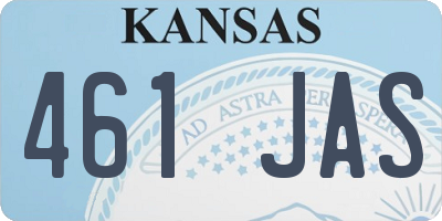 KS license plate 461JAS