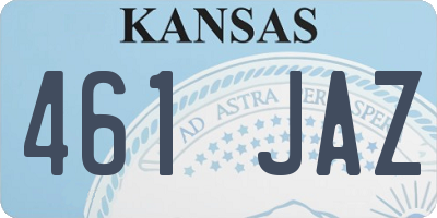KS license plate 461JAZ