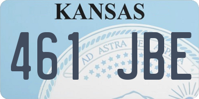 KS license plate 461JBE