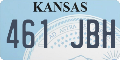 KS license plate 461JBH