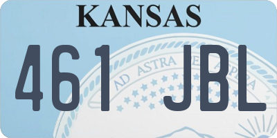 KS license plate 461JBL