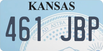 KS license plate 461JBP