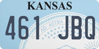 KS license plate 461JBQ