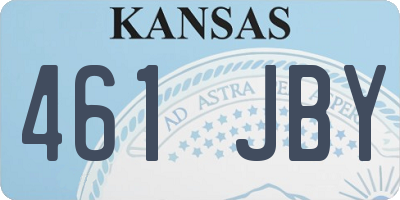 KS license plate 461JBY