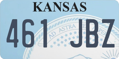 KS license plate 461JBZ