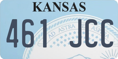 KS license plate 461JCC