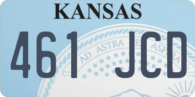 KS license plate 461JCD