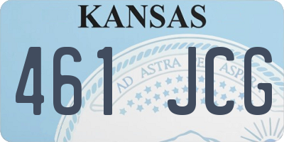 KS license plate 461JCG
