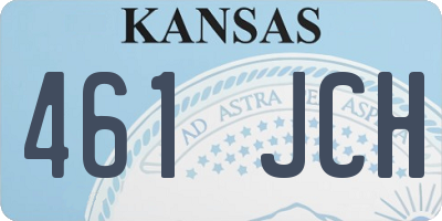 KS license plate 461JCH