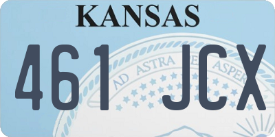 KS license plate 461JCX