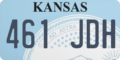 KS license plate 461JDH