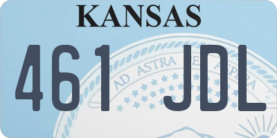 KS license plate 461JDL