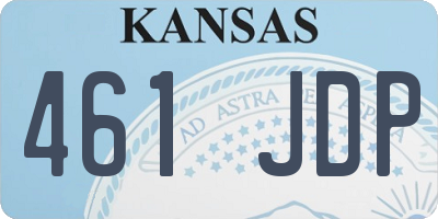 KS license plate 461JDP