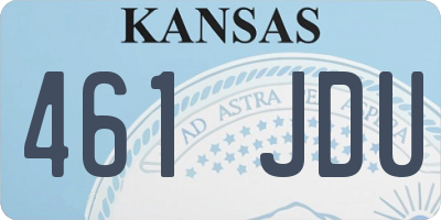 KS license plate 461JDU