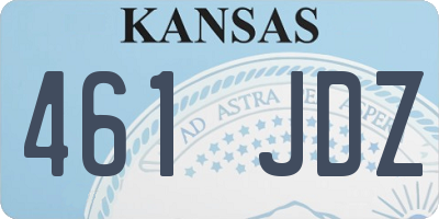 KS license plate 461JDZ