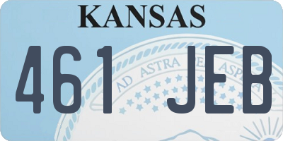 KS license plate 461JEB