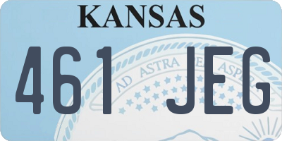 KS license plate 461JEG