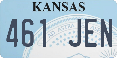 KS license plate 461JEN