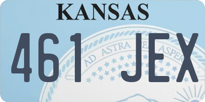 KS license plate 461JEX