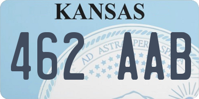 KS license plate 462AAB