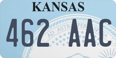 KS license plate 462AAC