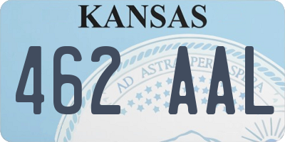 KS license plate 462AAL