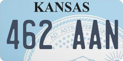 KS license plate 462AAN