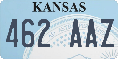 KS license plate 462AAZ