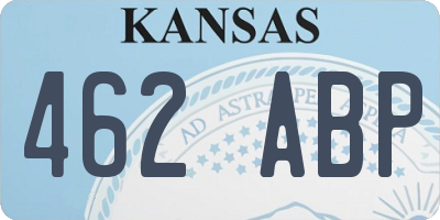 KS license plate 462ABP