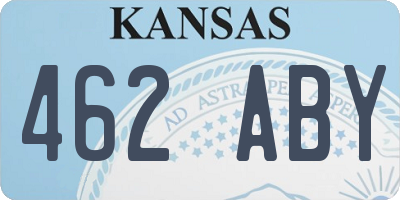 KS license plate 462ABY