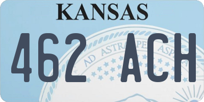 KS license plate 462ACH