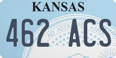 KS license plate 462ACS