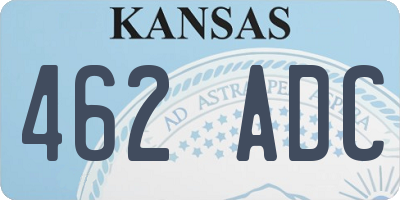 KS license plate 462ADC